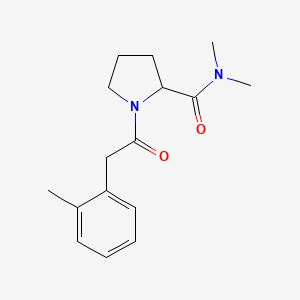 molecular formula C16H22N2O2 B7492353 N,N-dimethyl-1-[2-(2-methylphenyl)acetyl]pyrrolidine-2-carboxamide 