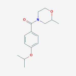 molecular formula C15H21NO3 B7492359 (2-Methylmorpholin-4-yl)-(4-propan-2-yloxyphenyl)methanone 