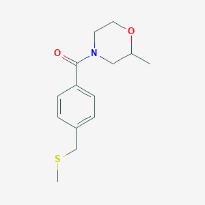 molecular formula C14H19NO2S B7492361 (2-Methylmorpholin-4-yl)-[4-(methylsulfanylmethyl)phenyl]methanone 