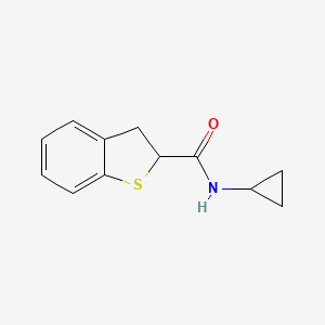 molecular formula C12H13NOS B7492364 N-cyclopropyl-2,3-dihydro-1-benzothiophene-2-carboxamide 