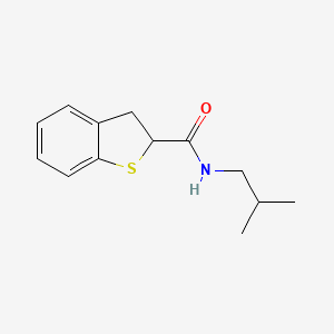 molecular formula C13H17NOS B7492371 N-(2-methylpropyl)-2,3-dihydro-1-benzothiophene-2-carboxamide 