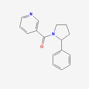 molecular formula C16H16N2O B7492384 (2-Phenylpyrrolidin-1-yl)-pyridin-3-ylmethanone 