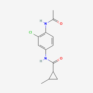 molecular formula C13H15ClN2O2 B7492391 N-(4-acetamido-3-chlorophenyl)-2-methylcyclopropane-1-carboxamide 
