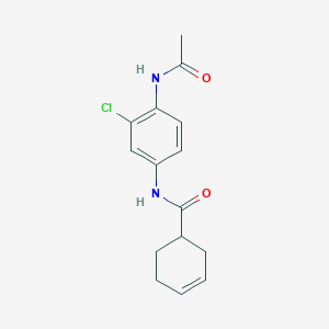 molecular formula C15H17ClN2O2 B7492400 N-(4-acetamido-3-chlorophenyl)cyclohex-3-ene-1-carboxamide 