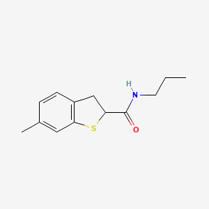 molecular formula C13H17NOS B7492406 6-methyl-N-propyl-2,3-dihydro-1-benzothiophene-2-carboxamide 