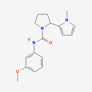 molecular formula C17H21N3O2 B7492409 N-(3-methoxyphenyl)-2-(1-methylpyrrol-2-yl)pyrrolidine-1-carboxamide 