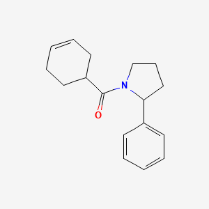 molecular formula C17H21NO B7492416 Cyclohex-3-en-1-yl-(2-phenylpyrrolidin-1-yl)methanone 