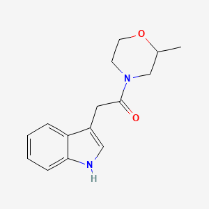 molecular formula C15H18N2O2 B7492439 2-(1H-indol-3-yl)-1-(2-methylmorpholin-4-yl)ethanone 