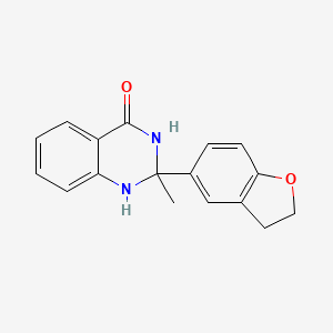 molecular formula C17H16N2O2 B7492451 2-(2,3-Dihydro-1-benzofuran-5-yl)-2-methyl-1,3-dihydroquinazolin-4-one 