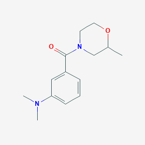 molecular formula C14H20N2O2 B7492465 [3-(Dimethylamino)phenyl]-(2-methylmorpholin-4-yl)methanone 