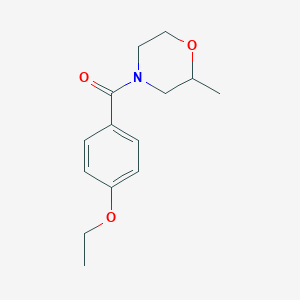 molecular formula C14H19NO3 B7492467 (4-Ethoxyphenyl)-(2-methylmorpholin-4-yl)methanone 