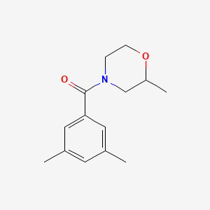 molecular formula C14H19NO2 B7492469 (3,5-Dimethylphenyl)-(2-methylmorpholin-4-yl)methanone 