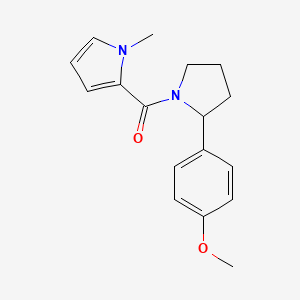 molecular formula C17H20N2O2 B7492479 [2-(4-Methoxyphenyl)pyrrolidin-1-yl]-(1-methylpyrrol-2-yl)methanone 