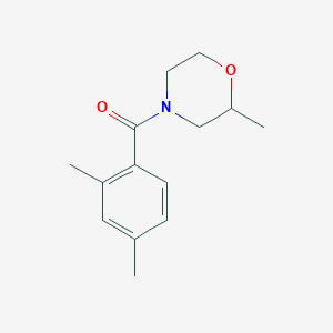 molecular formula C14H19NO2 B7492495 (2,4-Dimethylphenyl)-(2-methylmorpholin-4-yl)methanone 