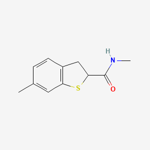 molecular formula C11H13NOS B7492519 N,6-dimethyl-2,3-dihydro-1-benzothiophene-2-carboxamide 