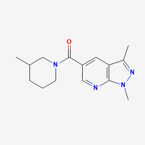 molecular formula C15H20N4O B7492545 (1,3-Dimethylpyrazolo[3,4-b]pyridin-5-yl)-(3-methylpiperidin-1-yl)methanone 