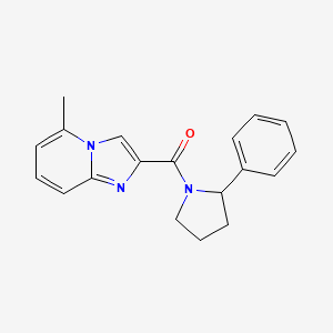 molecular formula C19H19N3O B7492547 (5-Methylimidazo[1,2-a]pyridin-2-yl)-(2-phenylpyrrolidin-1-yl)methanone 