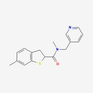 N,6-dimethyl-N-(pyridin-3-ylmethyl)-2,3-dihydro-1-benzothiophene-2-carboxamide