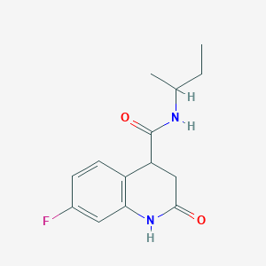 molecular formula C14H17FN2O2 B7492583 N-butan-2-yl-7-fluoro-2-oxo-3,4-dihydro-1H-quinoline-4-carboxamide 