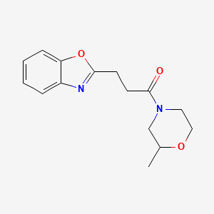 molecular formula C15H18N2O3 B7492589 3-(1,3-Benzoxazol-2-yl)-1-(2-methylmorpholin-4-yl)propan-1-one 