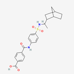 4-[[4-[1-(2-Bicyclo[2.2.1]heptanyl)ethylsulfamoyl]phenyl]carbamoyl]benzoic acid