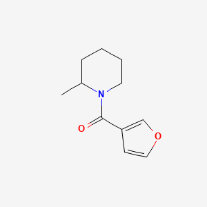 molecular formula C11H15NO2 B7492672 Furan-3-yl-(2-methylpiperidin-1-yl)methanone 