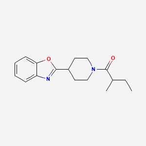 molecular formula C17H22N2O2 B7492689 1-[4-(1,3-Benzoxazol-2-yl)piperidin-1-yl]-2-methylbutan-1-one 