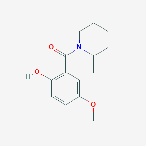 molecular formula C14H19NO3 B7492700 (2-Hydroxy-5-methoxyphenyl)-(2-methylpiperidin-1-yl)methanone 