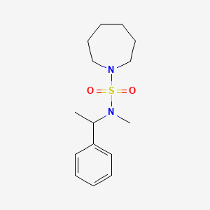 molecular formula C15H24N2O2S B7492707 N-methyl-N-(1-phenylethyl)azepane-1-sulfonamide 