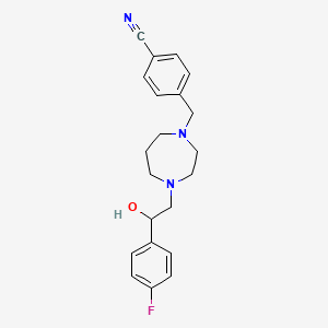 molecular formula C21H24FN3O B7492730 4-[[4-[2-(4-Fluorophenyl)-2-hydroxyethyl]-1,4-diazepan-1-yl]methyl]benzonitrile 