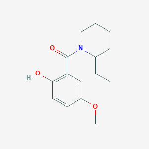 molecular formula C15H21NO3 B7492779 (2-Ethylpiperidin-1-yl)-(2-hydroxy-5-methoxyphenyl)methanone 