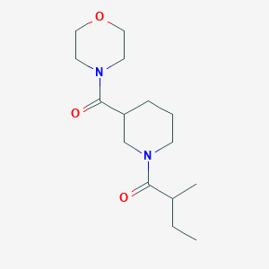 molecular formula C15H26N2O3 B7492785 2-Methyl-1-[3-(morpholine-4-carbonyl)piperidin-1-yl]butan-1-one 