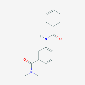molecular formula C16H20N2O2 B7492793 3-(cyclohex-3-ene-1-carbonylamino)-N,N-dimethylbenzamide 