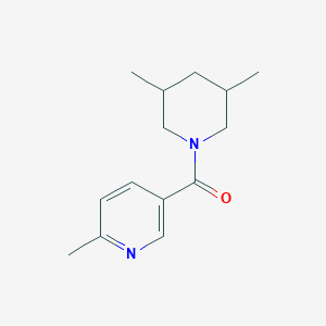 molecular formula C14H20N2O B7492818 (3,5-Dimethylpiperidin-1-yl)-(6-methylpyridin-3-yl)methanone 