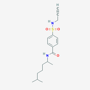 molecular formula C18H26N2O3S B7492820 N-(6-methylheptan-2-yl)-4-(prop-2-ynylsulfamoyl)benzamide 