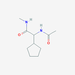 molecular formula C10H18N2O2 B7492825 2-acetamido-2-cyclopentyl-N-methylacetamide 