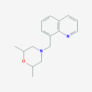 molecular formula C16H20N2O B7492843 2,6-Dimethyl-4-(quinolin-8-ylmethyl)morpholine 