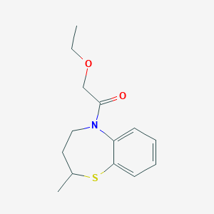 2-ethoxy-1-(2-methyl-3,4-dihydro-2H-1,5-benzothiazepin-5-yl)ethanone