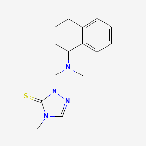 molecular formula C15H20N4S B7492852 4-Methyl-2-[[methyl(1,2,3,4-tetrahydronaphthalen-1-yl)amino]methyl]-1,2,4-triazole-3-thione 