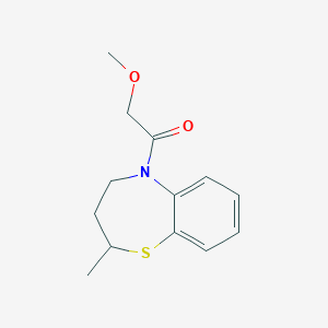 molecular formula C13H17NO2S B7492857 2-methoxy-1-(2-methyl-3,4-dihydro-2H-1,5-benzothiazepin-5-yl)ethanone 