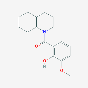 molecular formula C17H23NO3 B7492861 3,4,4a,5,6,7,8,8a-octahydro-2H-quinolin-1-yl-(2-hydroxy-3-methoxyphenyl)methanone 