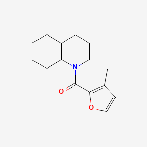 molecular formula C15H21NO2 B7492869 3,4,4a,5,6,7,8,8a-octahydro-2H-quinolin-1-yl-(3-methylfuran-2-yl)methanone 