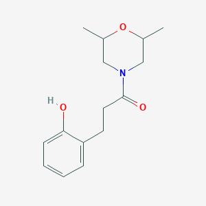 molecular formula C15H21NO3 B7492874 1-(2,6-Dimethylmorpholin-4-yl)-3-(2-hydroxyphenyl)propan-1-one 