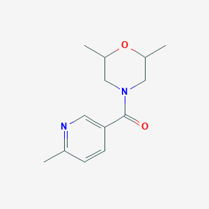 molecular formula C13H18N2O2 B7492915 (2,6-Dimethylmorpholin-4-yl)-(6-methylpyridin-3-yl)methanone 