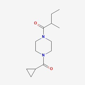 molecular formula C13H22N2O2 B7492918 1-[4-(Cyclopropanecarbonyl)piperazin-1-yl]-2-methylbutan-1-one 
