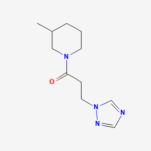 molecular formula C11H18N4O B7492926 1-(3-Methylpiperidin-1-yl)-3-(1,2,4-triazol-1-yl)propan-1-one 
