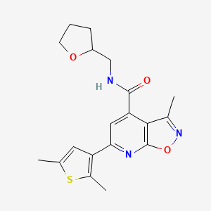 6-(2,5-dimethylthiophen-3-yl)-3-methyl-N-(oxolan-2-ylmethyl)-[1,2]oxazolo[5,4-b]pyridine-4-carboxamide