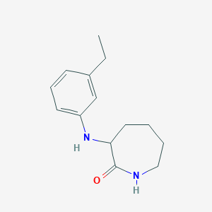 molecular formula C14H20N2O B7492935 3-(3-Ethylanilino)azepan-2-one 