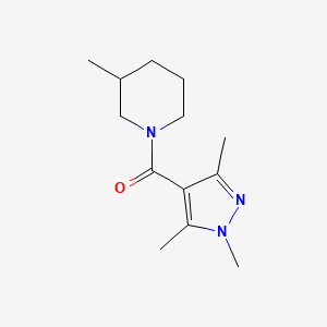 molecular formula C13H21N3O B7492936 (3-Methylpiperidin-1-yl)-(1,3,5-trimethylpyrazol-4-yl)methanone 