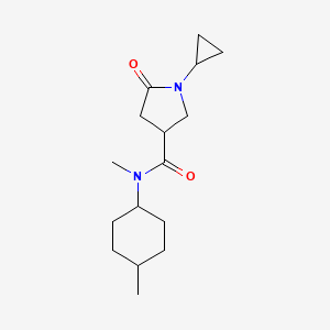 molecular formula C16H26N2O2 B7492958 1-cyclopropyl-N-methyl-N-(4-methylcyclohexyl)-5-oxopyrrolidine-3-carboxamide 